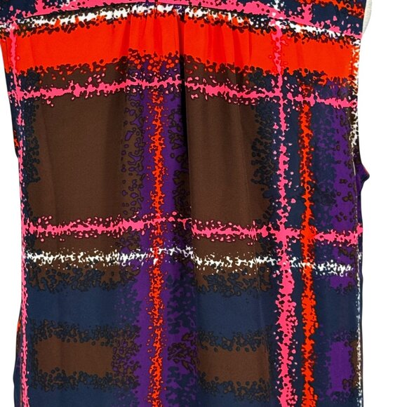 Like new! J. CREW Tie-neck Speckled Plaid Blouse Size Small - Picture 6 of 12